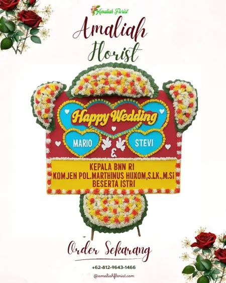 Papan Bunga Pernikahan Galak